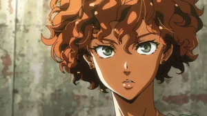 anime characters with curly hair girl with orange curly hair