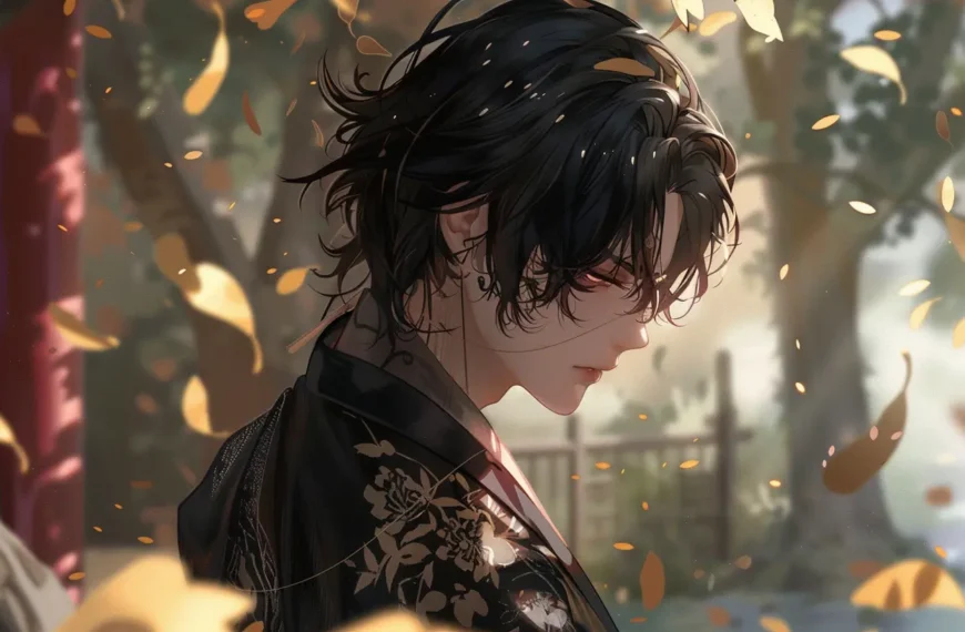 black haired anime characters male cool boy
