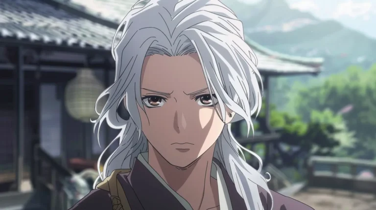 grey hair anime characters traditional japanese man