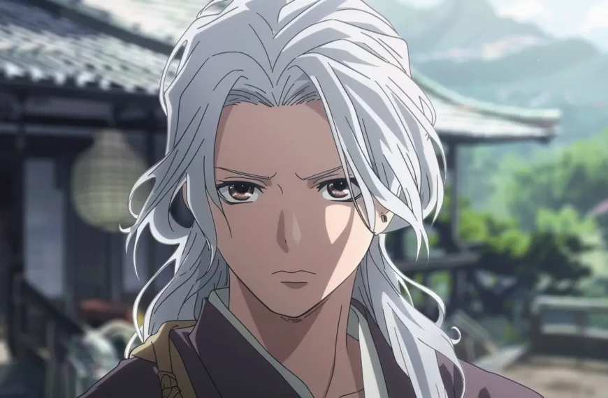 grey hair anime characters traditional japanese man