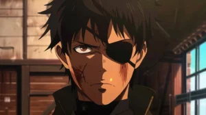 one eye anime character antagonist with eyepatch