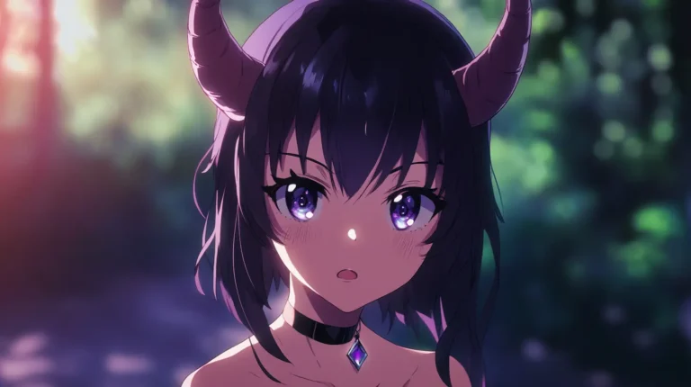 anime characters with horns cute girl