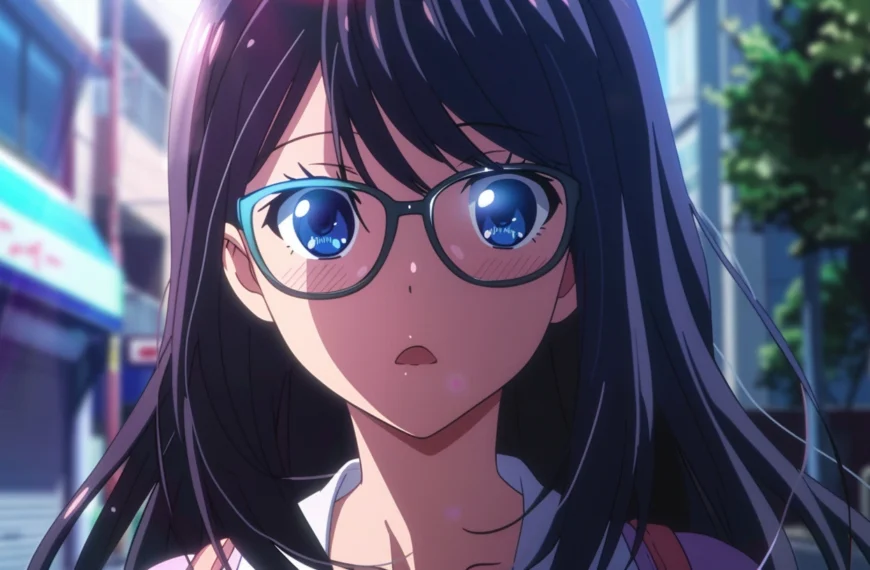 anime characters with glasses female cute girl