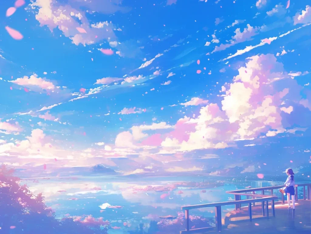 anime dreamy clouds