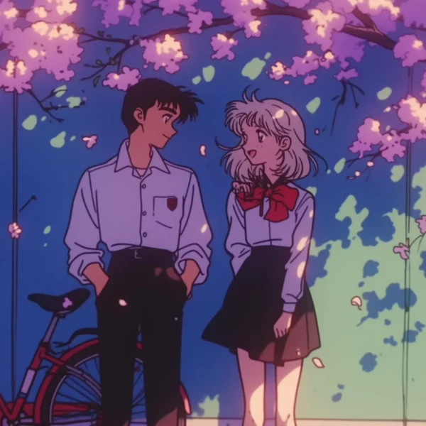 90s anime art highschool