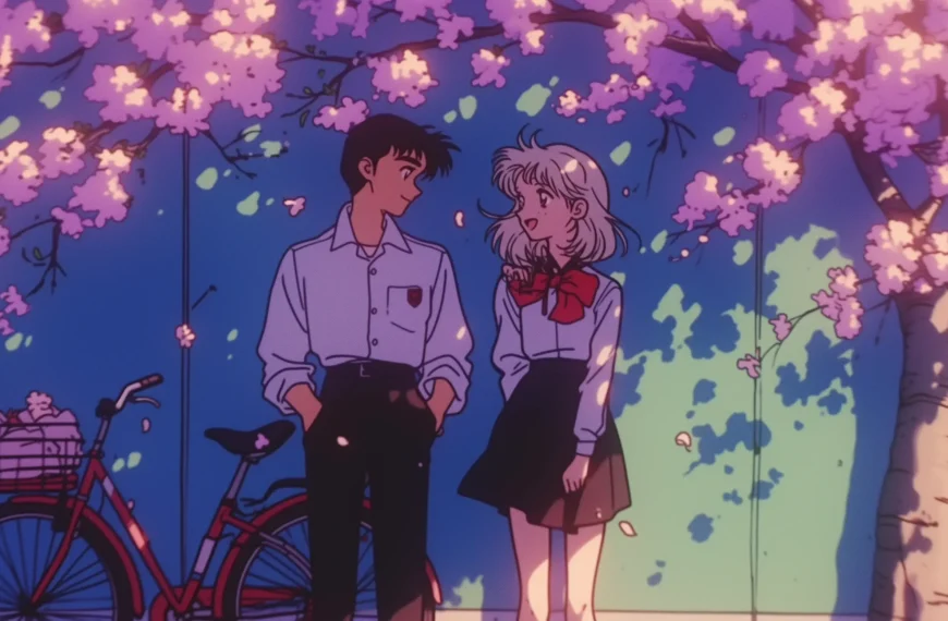 90s anime art highschool